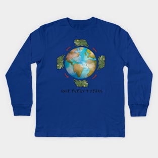 "Once Every 4 Years"- Leap Year Tee Kids Long Sleeve T-Shirt